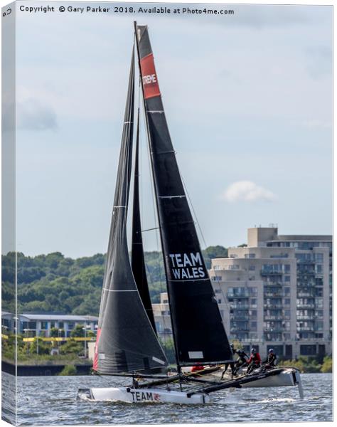 Extreme Sailing Series - Cardiff Bay - Team Wales Canvas Print by Gary Parker