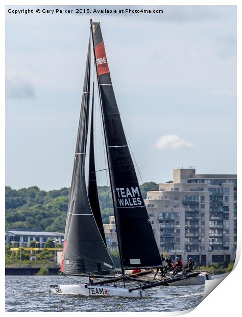 Extreme Sailing Series - Cardiff Bay - Team Wales Print by Gary Parker