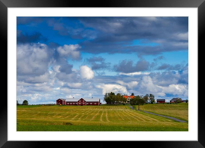 Östersund in Jämtland in Sweden Framed Mounted Print by Hamperium Photography