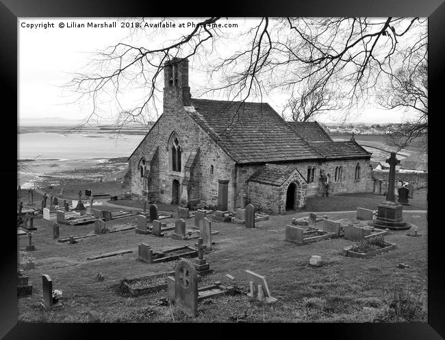 St Peters Church Heysham. Framed Print by Lilian Marshall