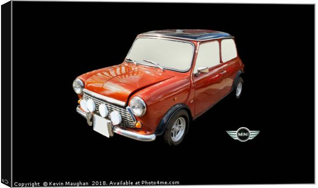 Vintage Red Austin Mini 1987 Canvas Print by Kevin Maughan