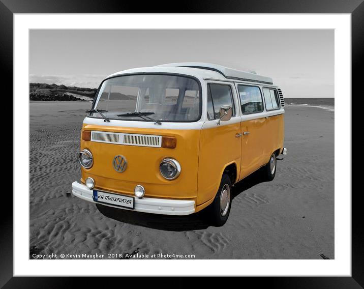 "Vintage VW Paradise" Framed Mounted Print by Kevin Maughan