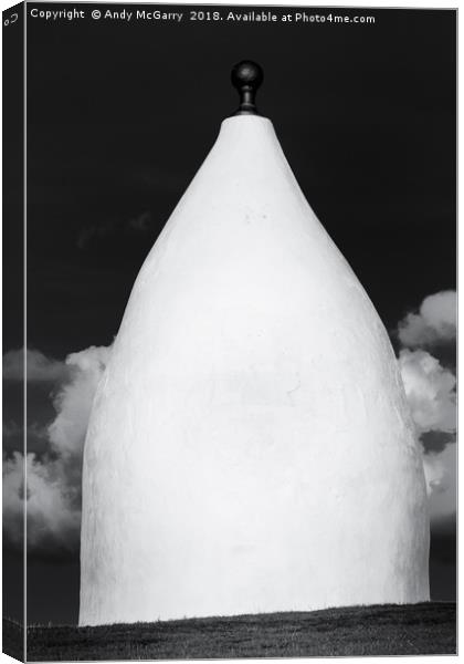 White Nancy in Black and White Canvas Print by Andy McGarry