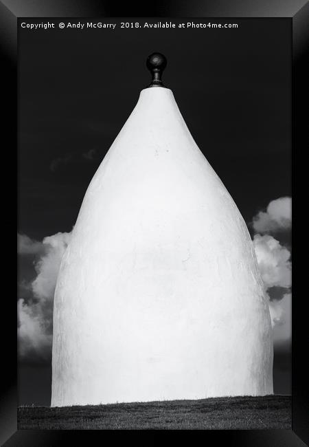 White Nancy in Black and White Framed Print by Andy McGarry