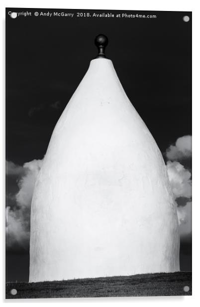 White Nancy in Black and White Acrylic by Andy McGarry