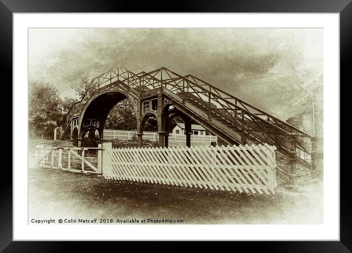 Historical Iron Footbridge Rebirth Framed Mounted Print by Colin Metcalf