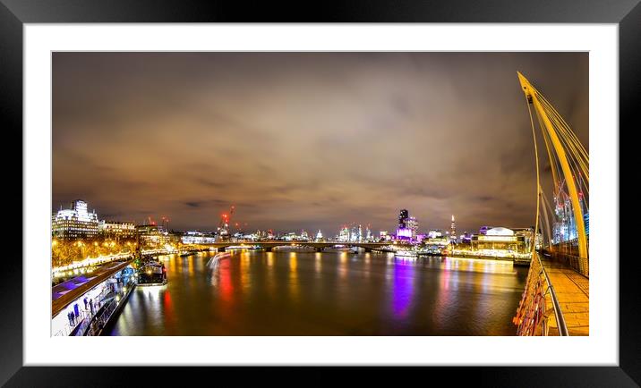 From Hungerford Bridge Framed Mounted Print by Mike Lanning