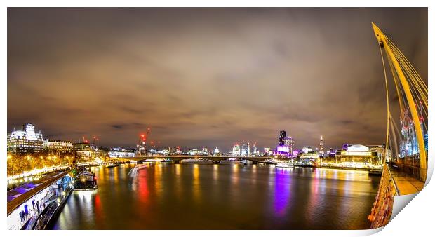 From Hungerford Bridge Print by Mike Lanning