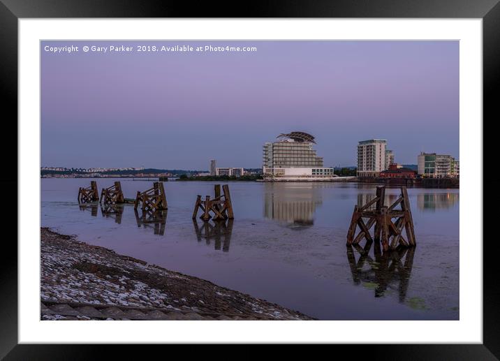 Cardiff Bay, Wales, at sunrise Framed Mounted Print by Gary Parker