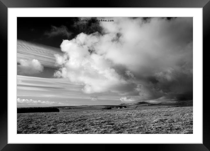 Storm passing over Bodmin Moor Framed Mounted Print by Pete Hemington