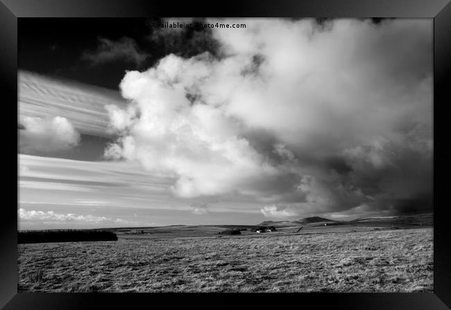 Storm passing over Bodmin Moor Framed Print by Pete Hemington