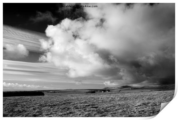 Storm passing over Bodmin Moor Print by Pete Hemington