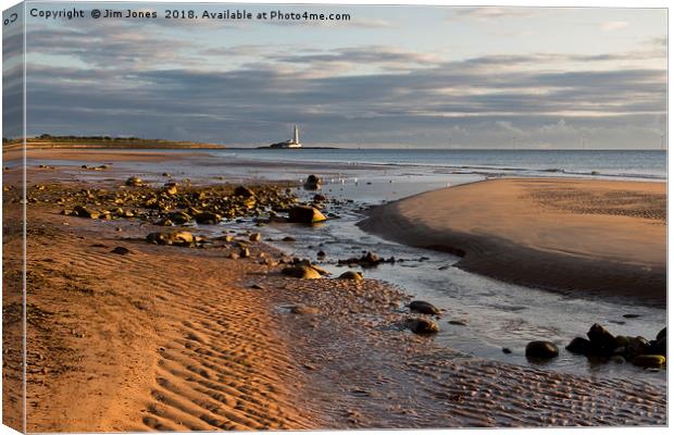 Whitley Bay beach Canvas Print by Jim Jones