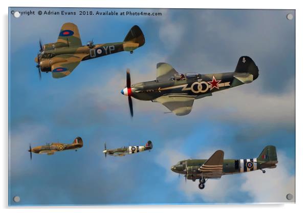 Vintage Aircraft Acrylic by Adrian Evans