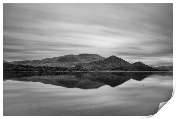 Black and White Skiddaw Print by Roger Green