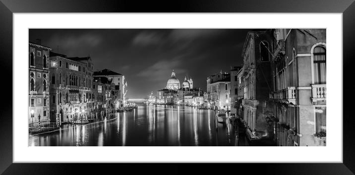 Venice by night Framed Mounted Print by ANDREW HUDSON