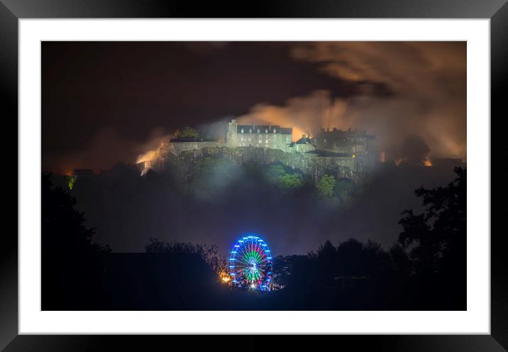 Castle and the Ferris wheel Framed Mounted Print by Garry Quinn