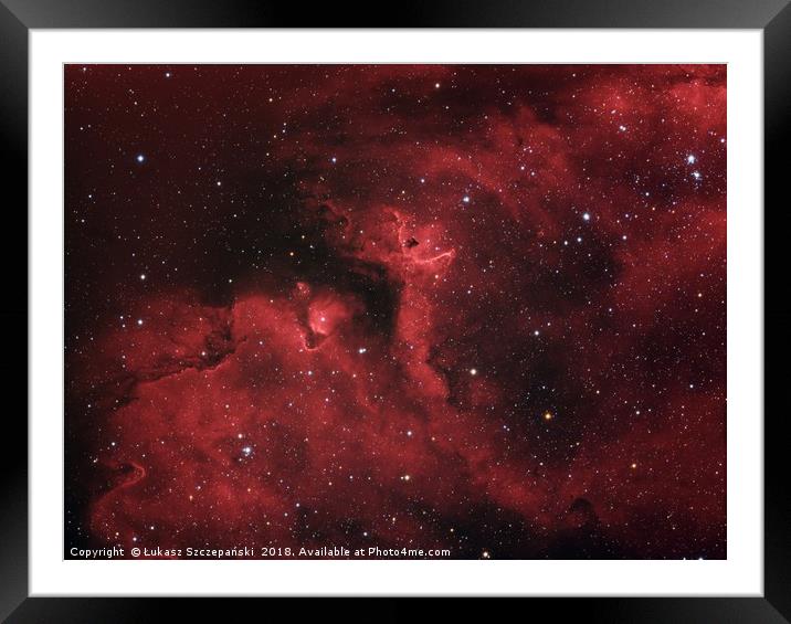 Star forming region in Soul Nebula Framed Mounted Print by Łukasz Szczepański