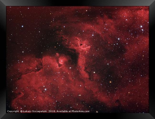Star forming region in Soul Nebula Framed Print by Łukasz Szczepański