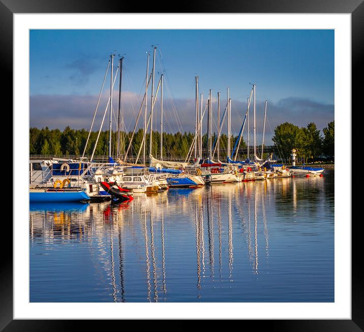 Östersund harbour Framed Mounted Print by Hamperium Photography