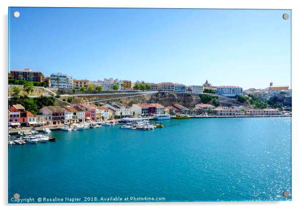 Porto Mahon Menorca Acrylic by Rosaline Napier