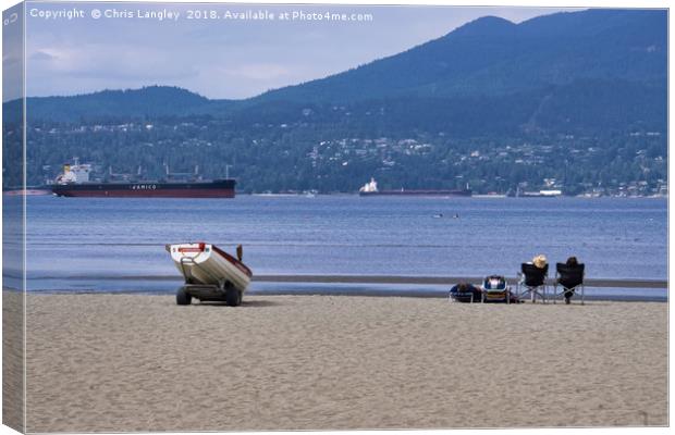 Lifeguard lookout, Vancouver Canvas Print by Chris Langley