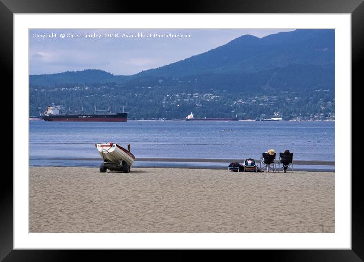 Lifeguard lookout, Vancouver Framed Mounted Print by Chris Langley