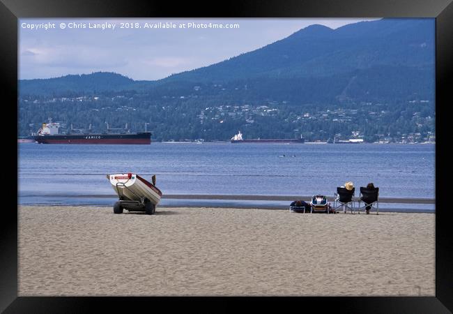 Lifeguard lookout, Vancouver Framed Print by Chris Langley