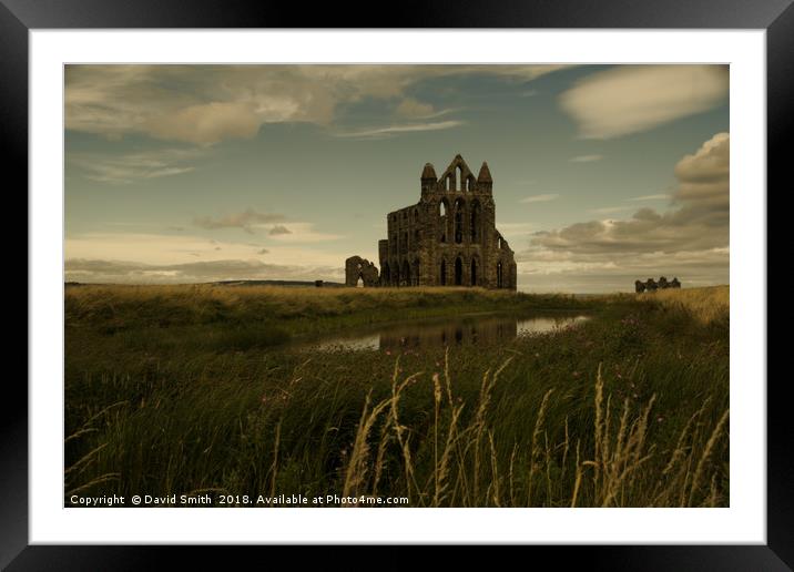 The Gothic Beauty Of Whitby Abbey Framed Mounted Print by David Smith