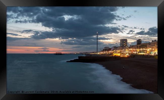 Brighton Seafront Framed Print by Laurent Cordemans