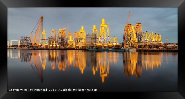 Industry on the River Tyne  Framed Print by Ray Pritchard
