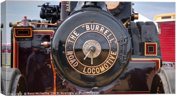 The Burrell Road Locomotive Canvas Print by Ross McNeillie