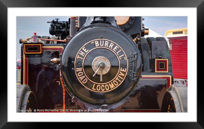 The Burrell Road Locomotive Framed Mounted Print by Ross McNeillie