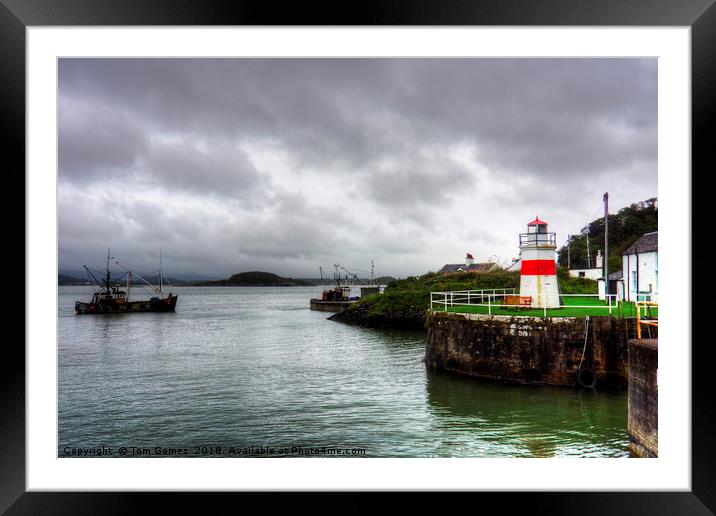 Crinan Lighthouse Framed Mounted Print by Tom Gomez