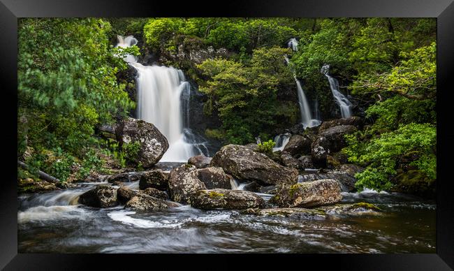 Inversnaid Waterfalls at Loch Lomond Framed Print by George Robertson