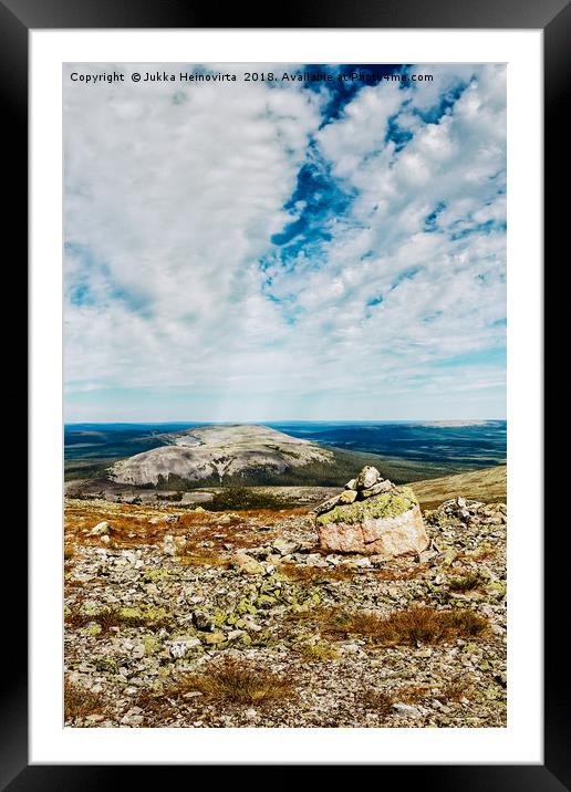 View From The Fjell Framed Mounted Print by Jukka Heinovirta