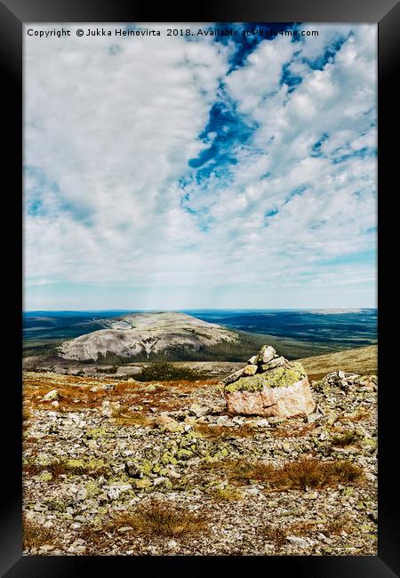 View From The Fjell Framed Print by Jukka Heinovirta