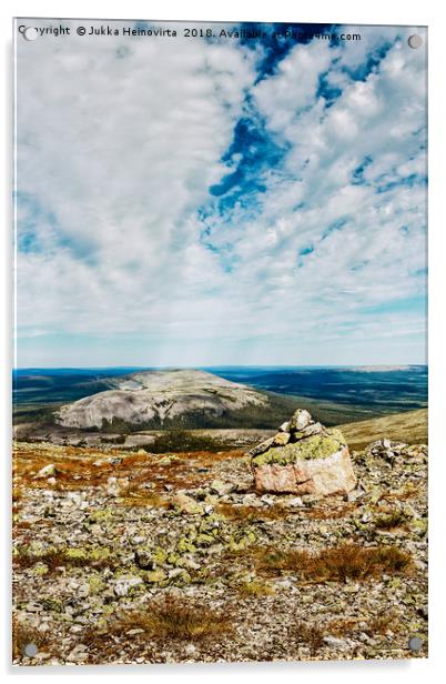 View From The Fjell Acrylic by Jukka Heinovirta