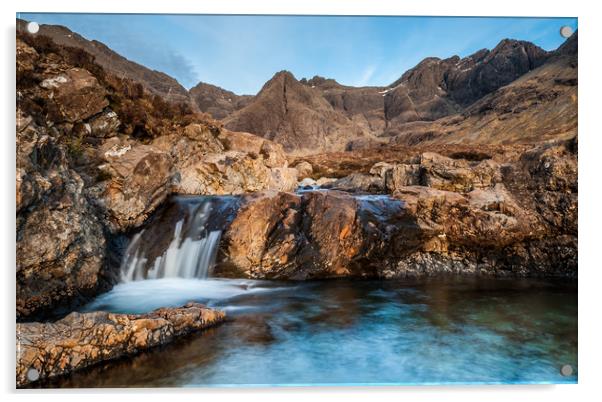 The Fairy Pools  on Skye Acrylic by George Robertson