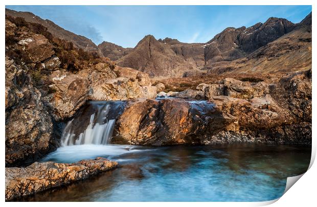 The Fairy Pools  on Skye Print by George Robertson
