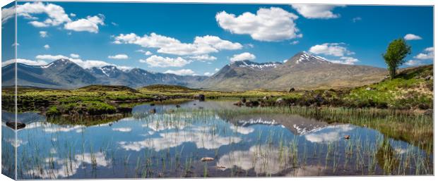 Black Mount reflections Canvas Print by George Robertson