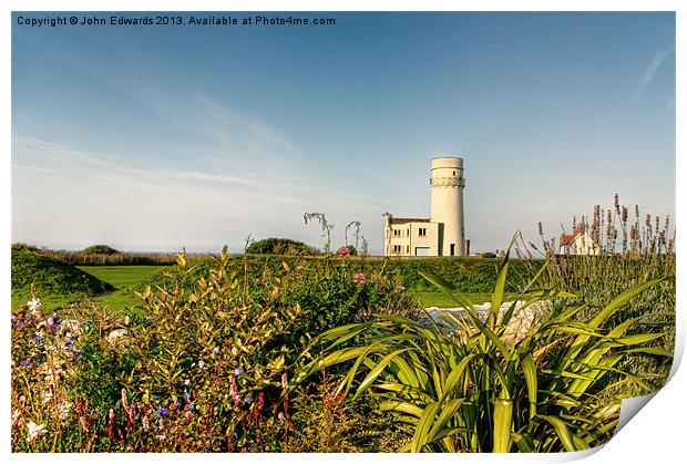 Old Hunstanton Lighthouse, North Norfolk, UK Print by John Edwards