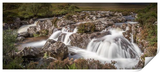 Water falls in Glenoce Print by George Robertson