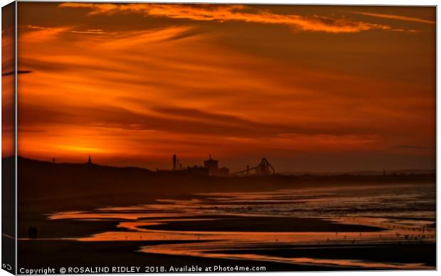 "Bronze Sunset over Saltburn" Canvas Print by ROS RIDLEY