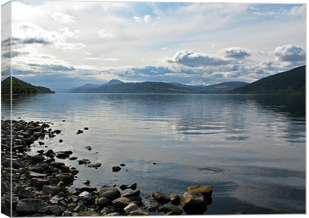 Loch Ness in Blue Mood Canvas Print by Jacqi Elmslie