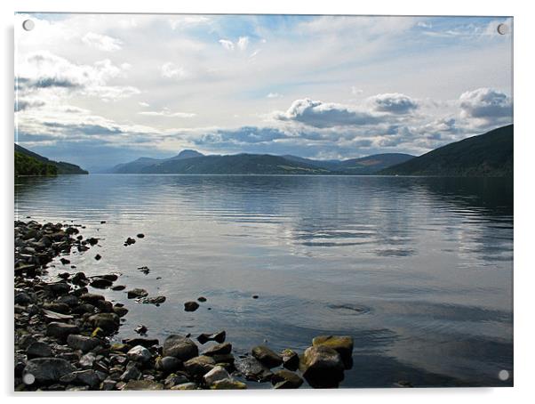 Loch Ness in Blue Mood Acrylic by Jacqi Elmslie