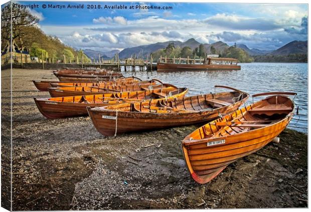 Derwentwater at Keswick, Lake District Canvas Print by Martyn Arnold