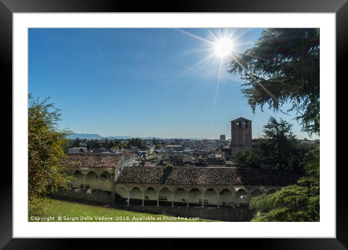 View of Udine from the castle Framed Mounted Print by Sergio Delle Vedove