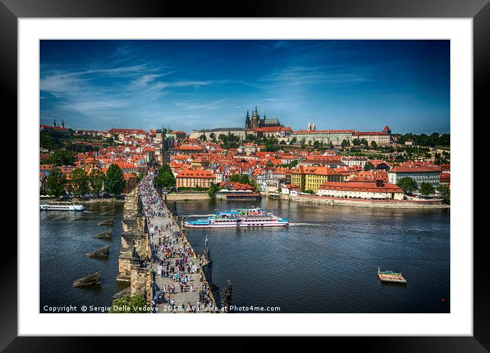 Charles Bridge in Prague Framed Mounted Print by Sergio Delle Vedove