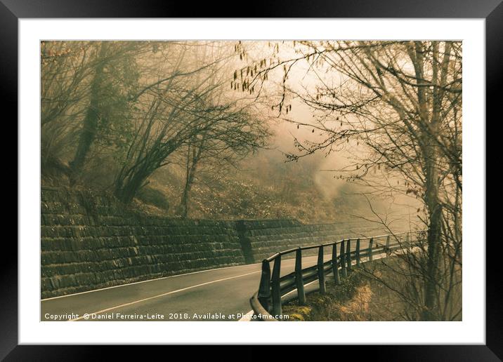 Tuscany Empty Highway Framed Mounted Print by Daniel Ferreira-Leite
